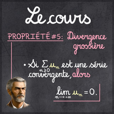 Énoncé d'une propriété utilisée dans la formation Lux in Tenebris, présentée à la manière du menu d'un restaurant sur une ardoise.